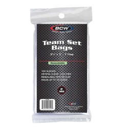 BCW Team Set Bags Resealable (3" 3/8 x 5") (100 Bags Per Pack)