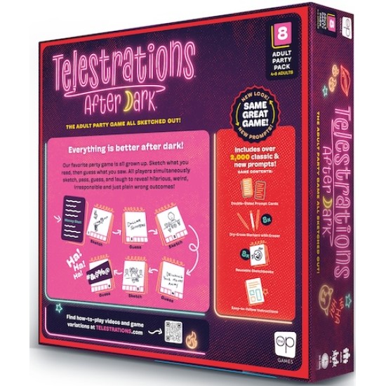 Telestrations: After Dark (17+ Year) 8 Player - New Edition