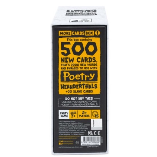 Poetry for Neanderthals Expansion (By Exploding Kittens)