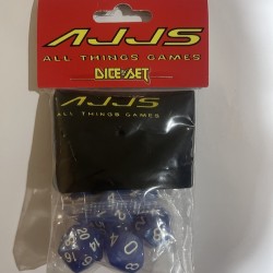 AJJS Role Play 7 Piece Dice Set with Velvet Bag