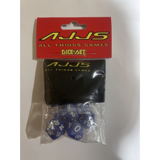 AJJS Role Play 7 Piece Dice Set with Velvet Bag
