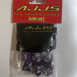 AJJS Role Play 7 Piece Dice Set with Velvet Bag