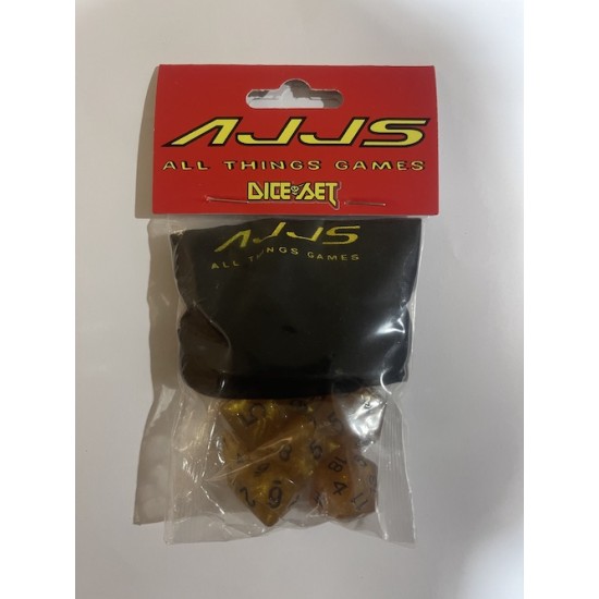 AJJS Role Play 7 Piece Dice Set with Velvet Bag