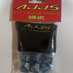 AJJS Role Play 7 Piece Dice Set with Velvet Bag