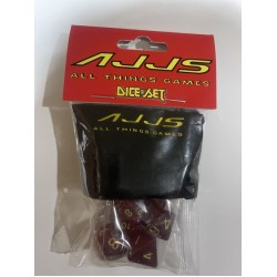 AJJS Role Play 7 Piece Dice Set with Velvet Bag