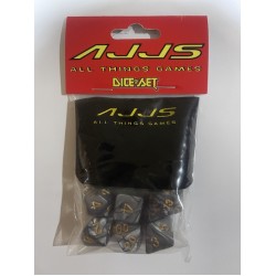 AJJS Role Play 7 Piece Dice Set with Velvet Bag