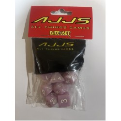 AJJS Role Play 7 Piece Dice Set with Velvet Bag