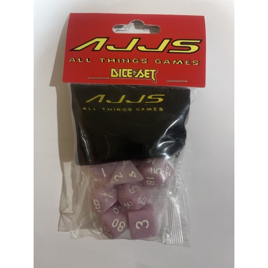 AJJS Role Play 7 Piece Dice Set with Velvet Bag