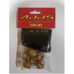 AJJS Role Play 7 Piece Dice Set with Velvet Bag