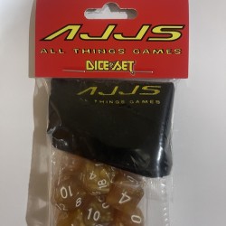 AJJS Role Play 7 Piece Dice Set with Velvet Bag
