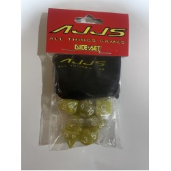 AJJS Role Play 7 Piece Dice Set with Velvet Bag