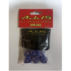 AJJS Role Play 7 Piece Dice Set with Velvet Bag