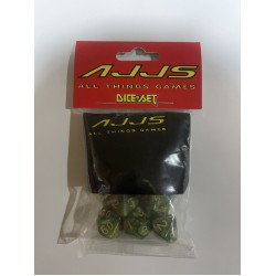 AJJS Role Play 7 Piece Dice Set with Velvet Bag
