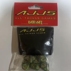 AJJS Role Play 7 Piece Dice Set with Velvet Bag