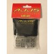 AJJS Dice Set - 8 x Glow in the Dark D6 Dice with Velvet Dice Bag