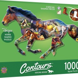 Masterpieces Puzzle Contours Shaped Wild Horse Shape Puzzle 1,000 pieces