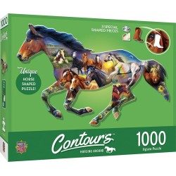 Masterpieces Puzzle Contours Shaped Wild Horse Shape Puzzle 1,000 pieces