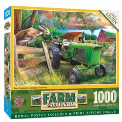 Masterpieces Puzzle Farm and Country Deer Crossing Puzzle 1,000 pieces
